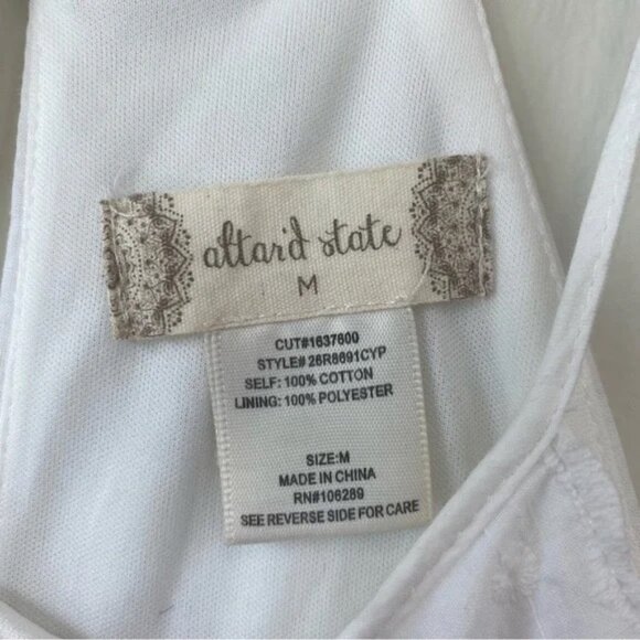 Altar'd State 100% Cotton White Floral Lace and Embroidery Dress - Picture 6 of 6